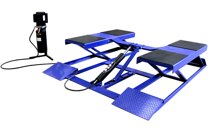 rampa de cuatro postes de alineacion